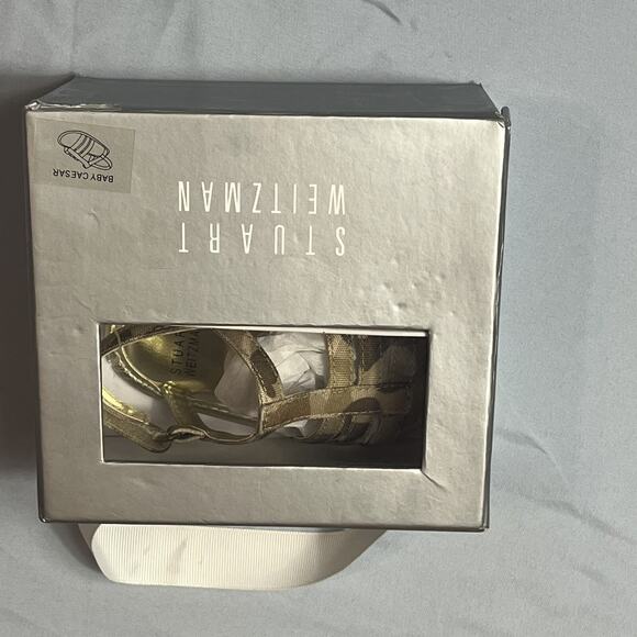 MY FIRST WEITZMANS STUART WEITZMAN Caesar Gold Baby Camo Sandals 4 (9-12M) W/Box - Picture 15 of 16
